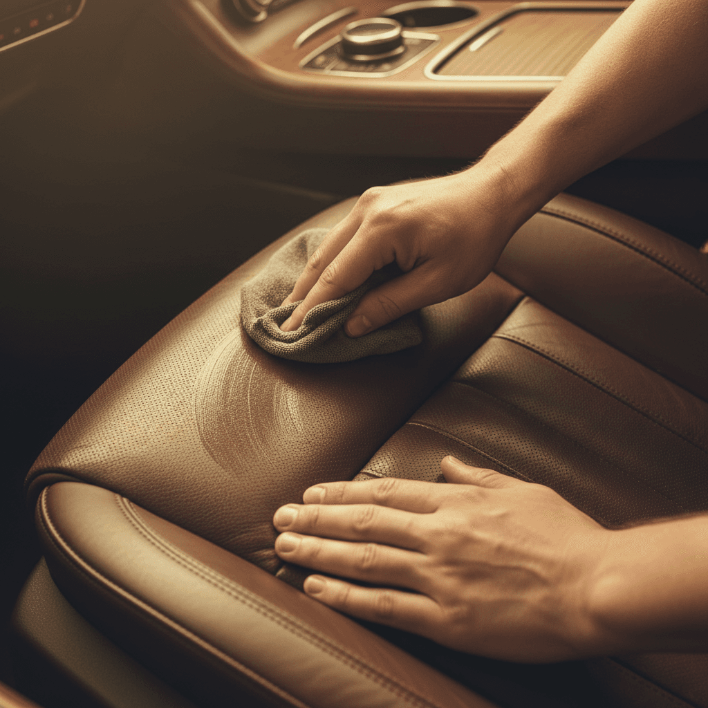 Leather seat conditioning treatment