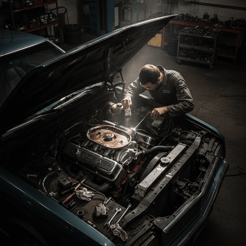 Engine bay professional cleaning service