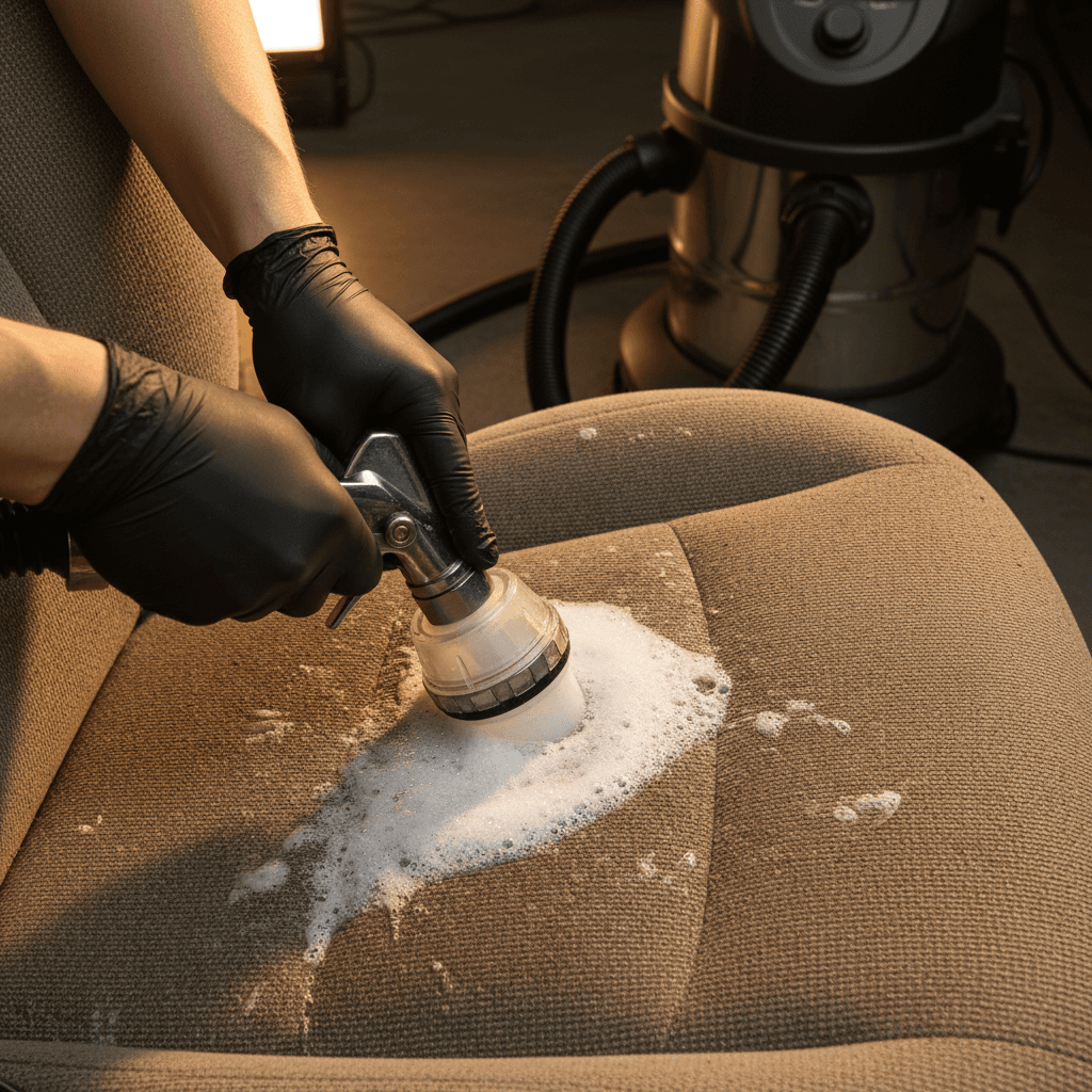 Professional seat shampoo cleaning service