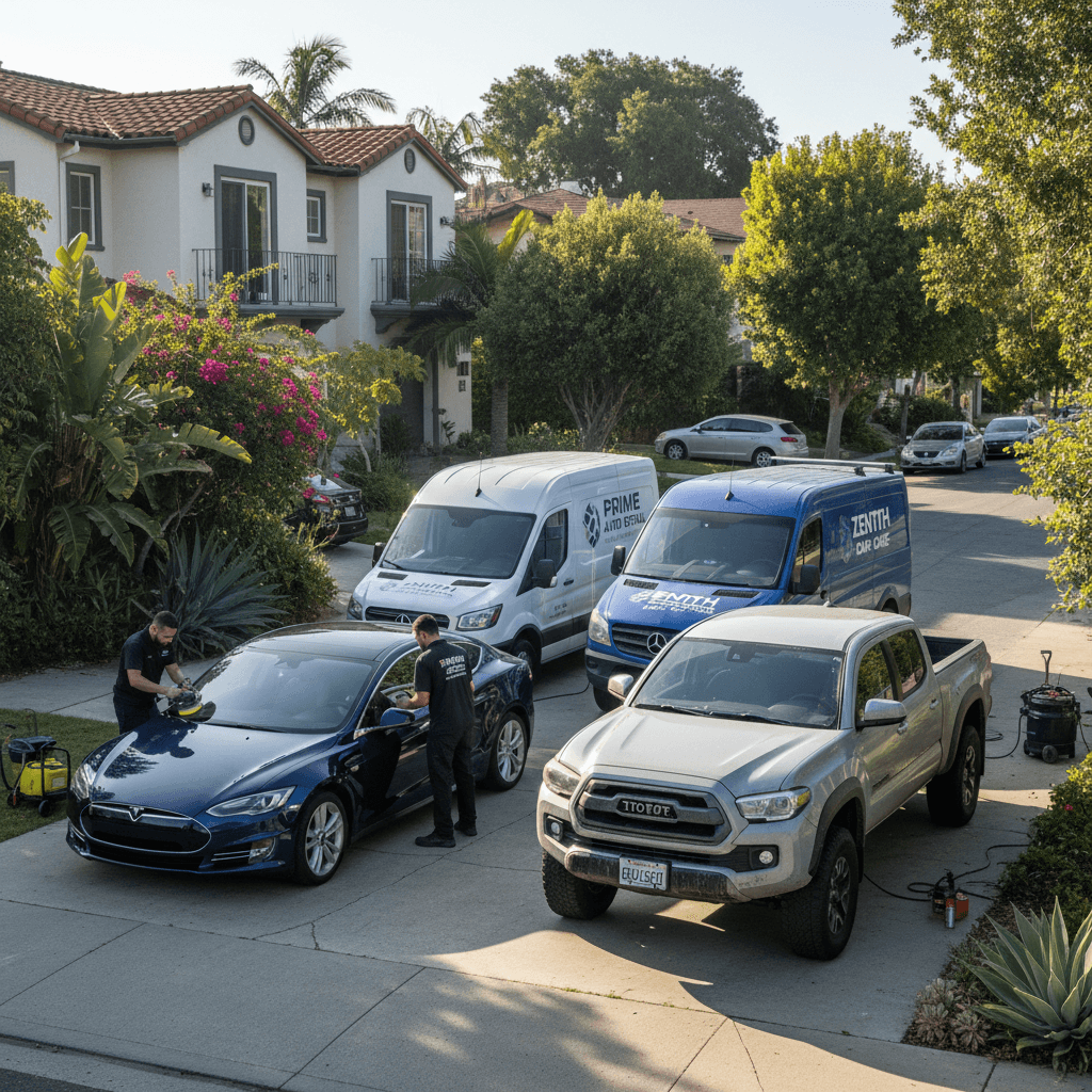 Fleet washing service for multiple vehicles