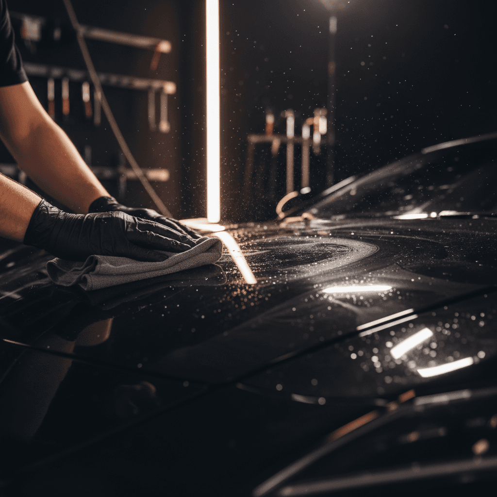 Professional car wash and buffing service