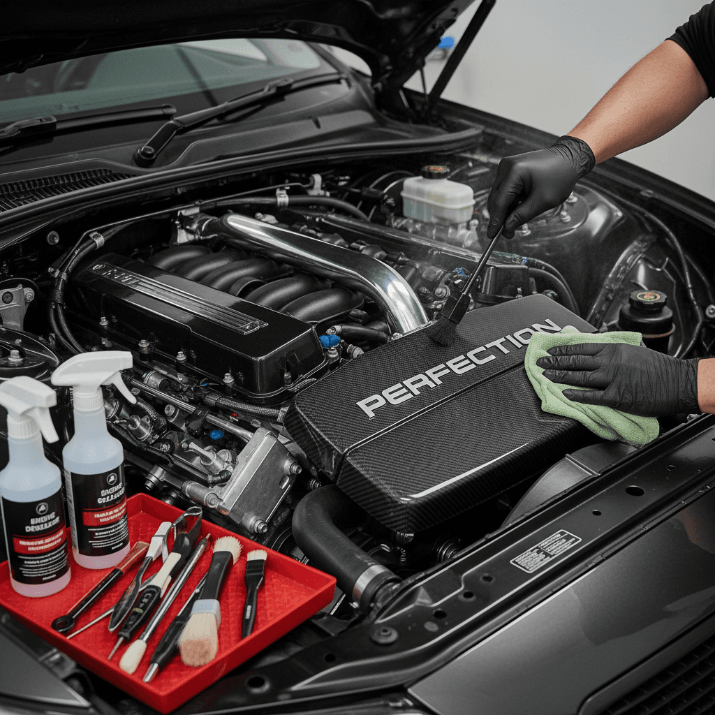 Engine bay cleaning