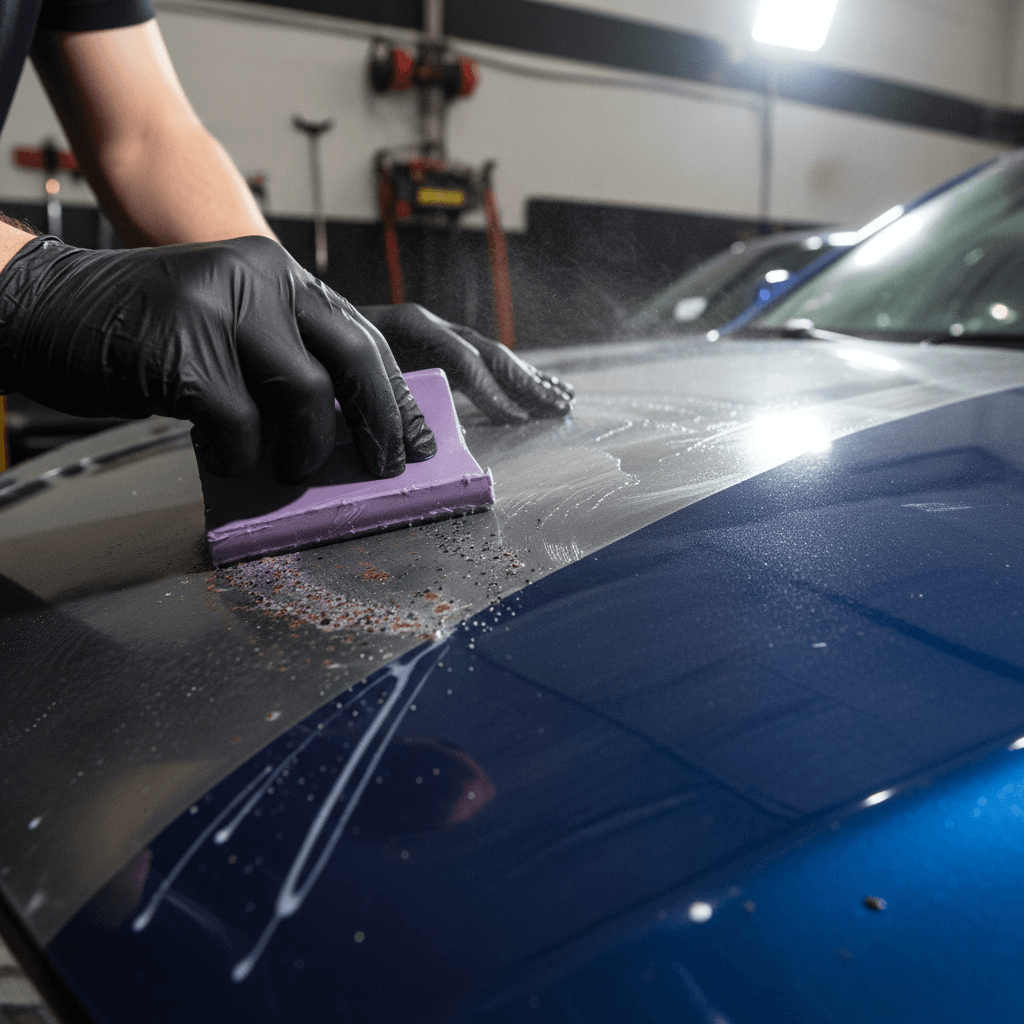 Removing bug splatter and tar contaminants