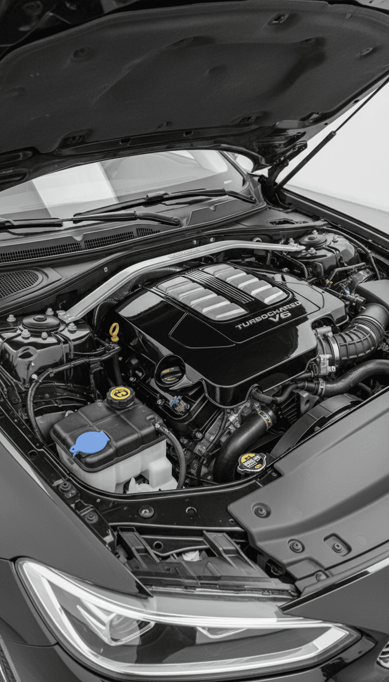 Clean polished engine bay after service