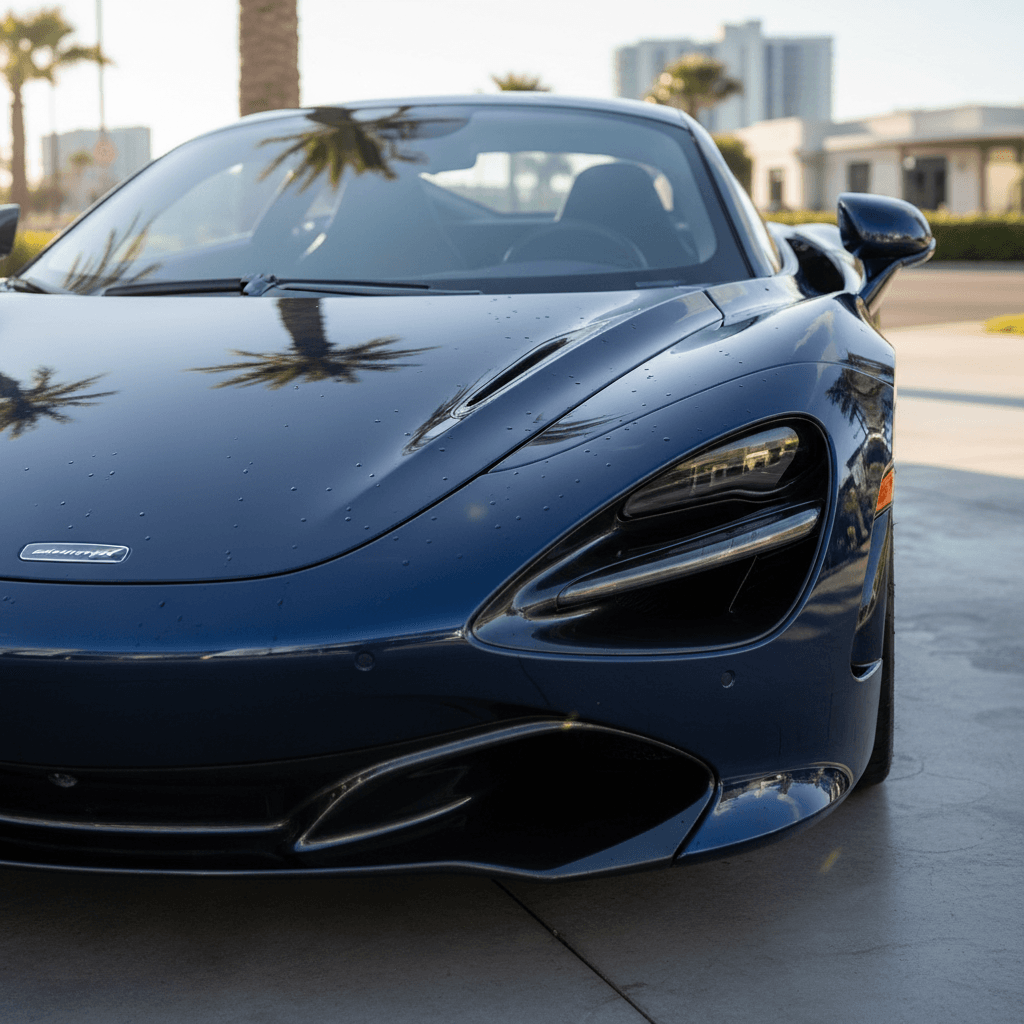 Vehicle with professional ceramic coating protection